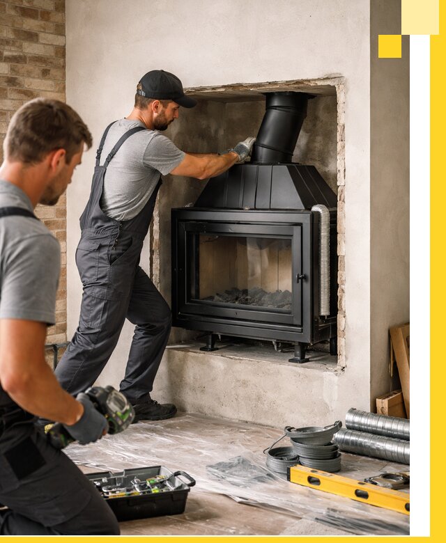 Установка каминных топок в Энгельсе: монтаж, подключение