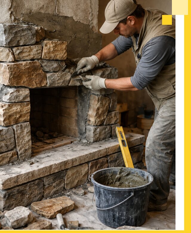 Изготовление и установка каменных каминов под ключ в Энгельсе