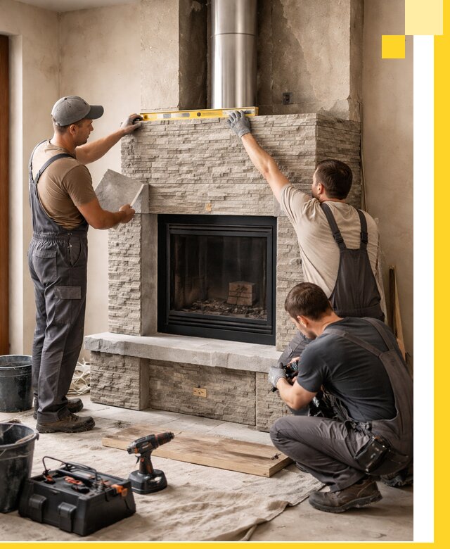 Профессиональный монтаж каминов под ключ в Энгельсе для дома