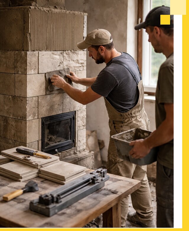 Профессиональная облицовка печей в Энгельсе: керамика и камень