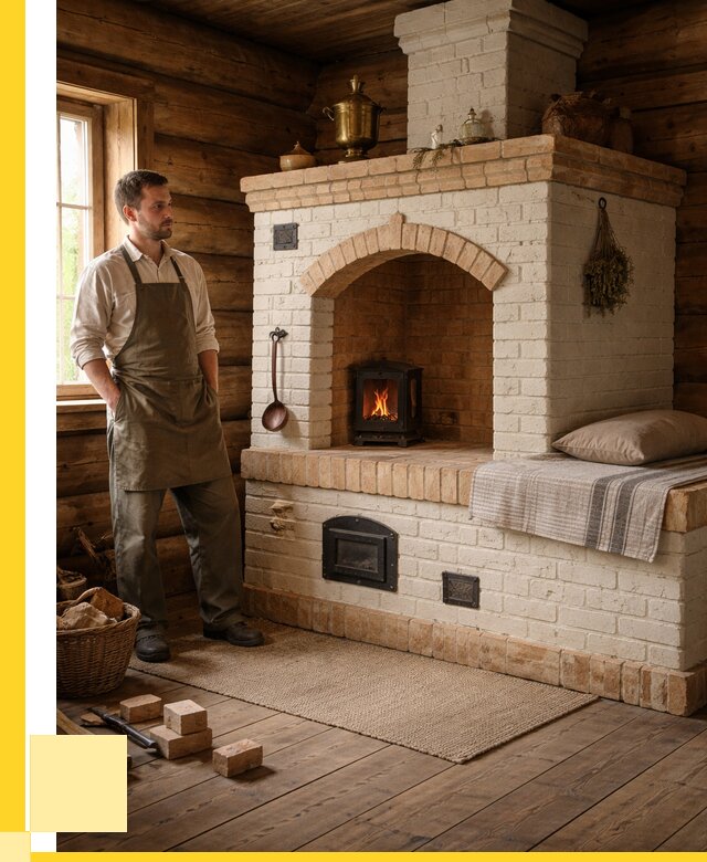 Русские печи с лежанкой под ключ в Энгельсе от 159885 р. ЭриданЭнг