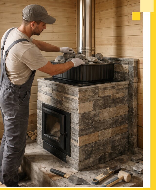 Печи для парной в Энгельсе, производство, монтаж и обслуживание