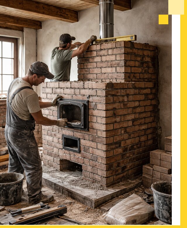 Печи для загородного дома под ключ в Энгельсе — монтаж и сервис