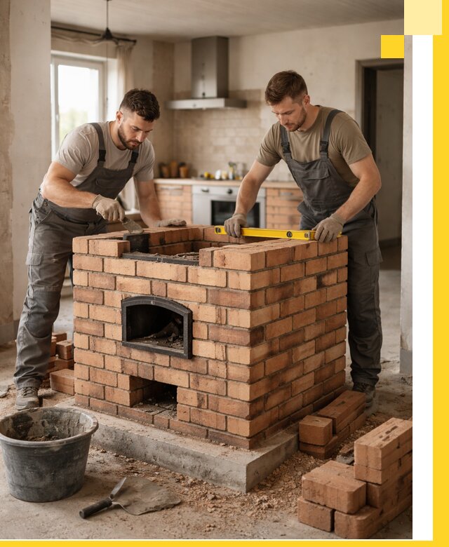 Установка и монтаж печей в частном доме в Энгельсе под ключ