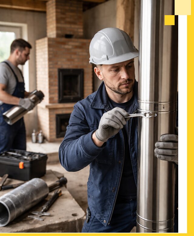 Профессиональный монтаж дымоходов для печей в Энгельсе