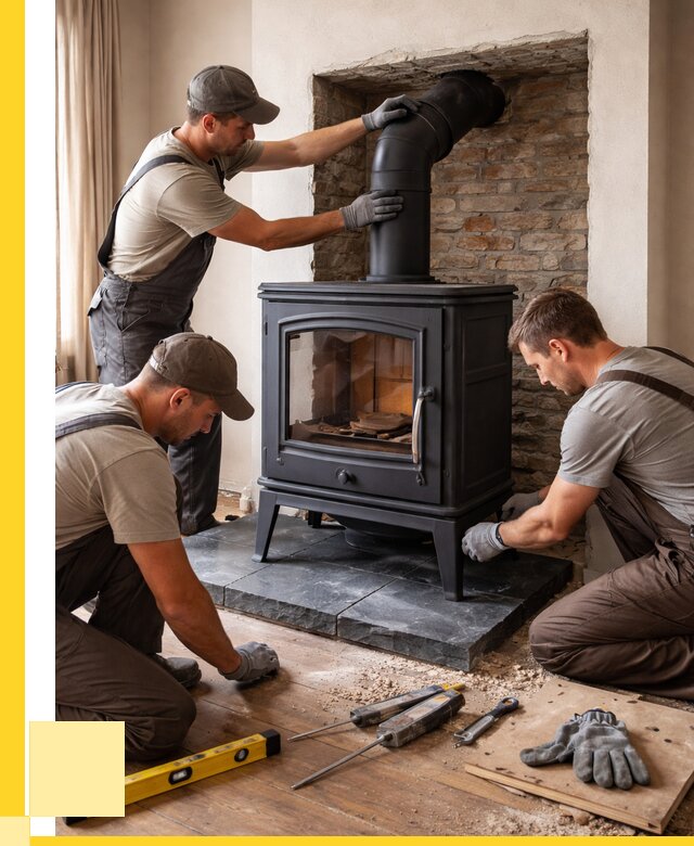 Монтаж печи камина в частном доме в Энгельсе от 26648 р. | ЭриданЭнг