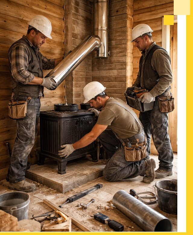 Профессиональный монтаж банных печей и дымоходов в Энгельсе