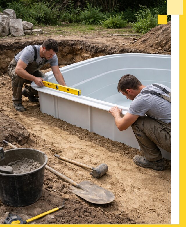 Производство и установка пластиковых бассейнов в Энгельсе под ключ