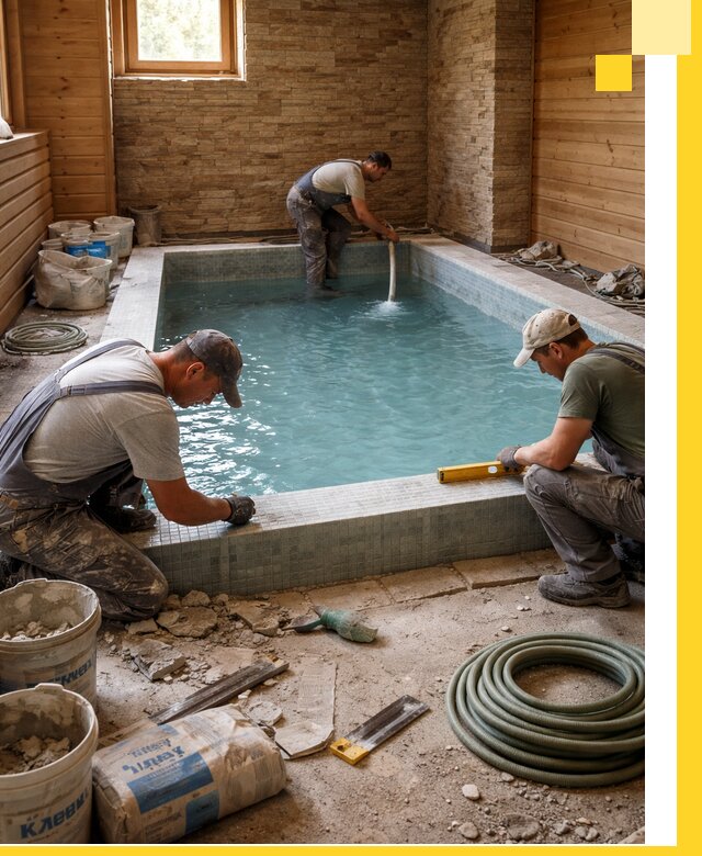 Проектирование и строительство бассейнов для бани в Энгельсе