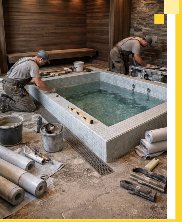 Установка и строительство бассейнов для сауны в Энгельсе