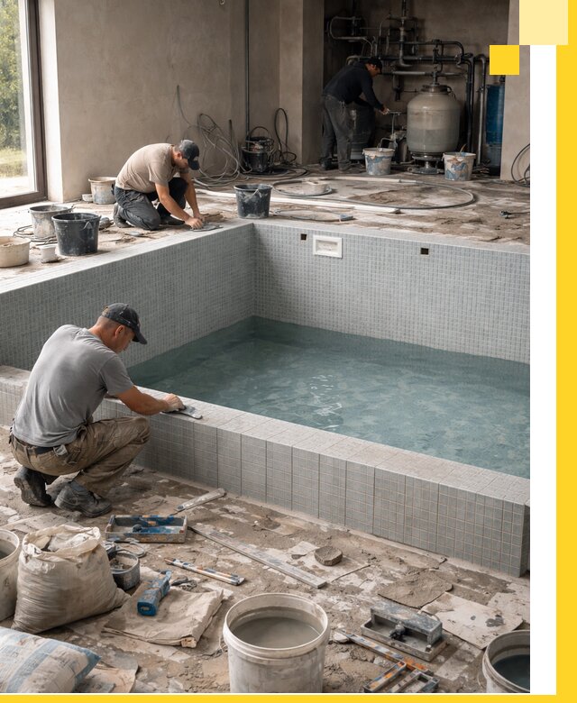 Строительство и монтаж бассейнов в помещении в Энгельсе