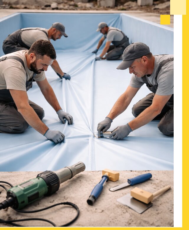 ПВХ пленка для бассейнов с монтажом и гарантией в Энгельсе