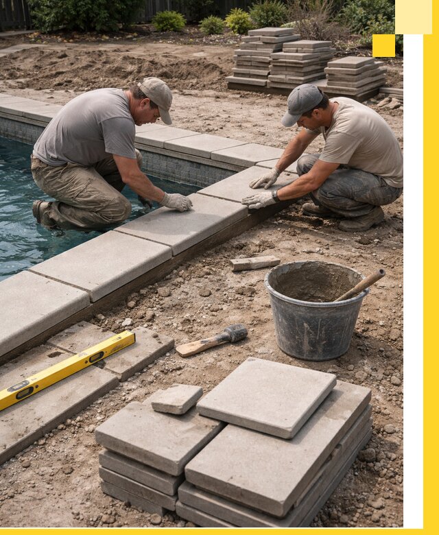 Установка и изготовление копингового камня для бассейнов в Энгельсе