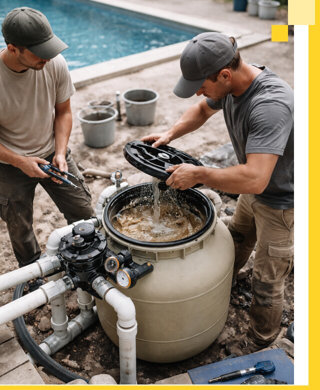 Установка и обслуживание песочных фильтров для бассейнов в Энгельсе