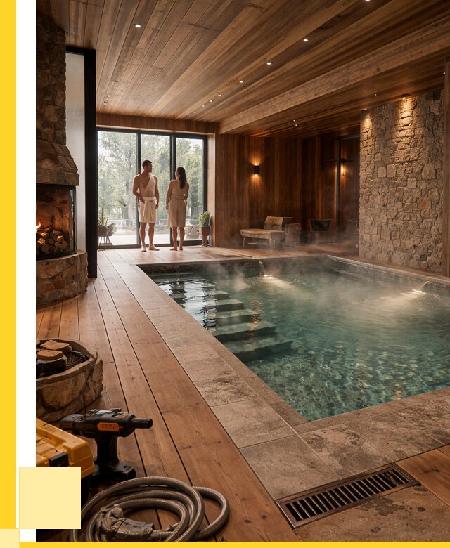 Проекты бань с бассейном под ключ в Энгельсе от 79943 р., ЭриданЭнг