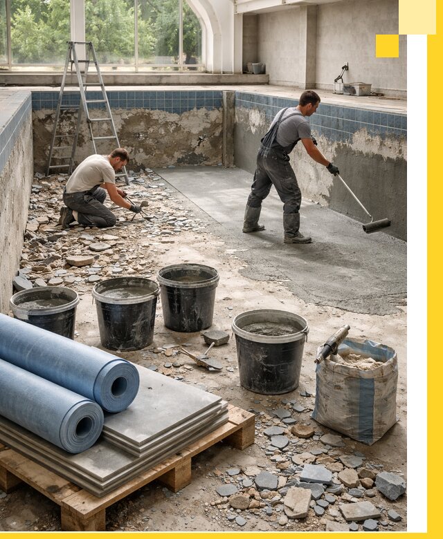 Реконструкция бассейнов в Энгельсе: ремонт, гидроизоляция