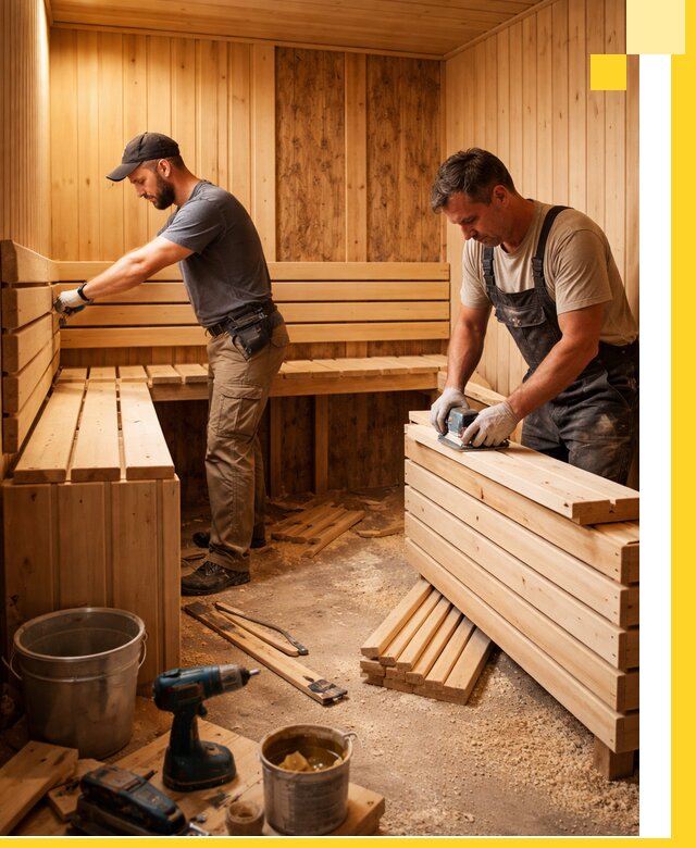 Профессиональный комплексный ремонт саун под ключ в Энгельсе