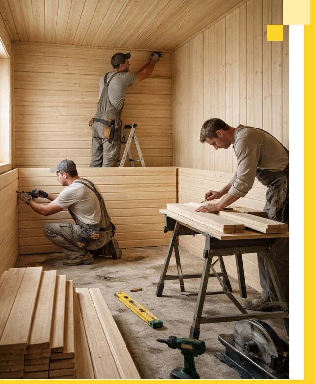 Обшивка саун в Энгельсе из натуральной древесины под ключ