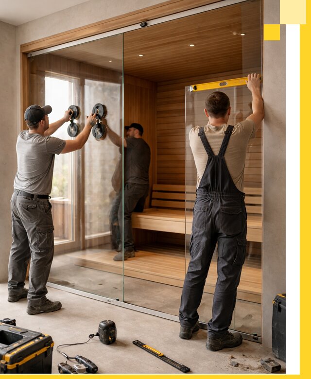 Производство и монтаж стеклянных саун под ключ в Энгельсе