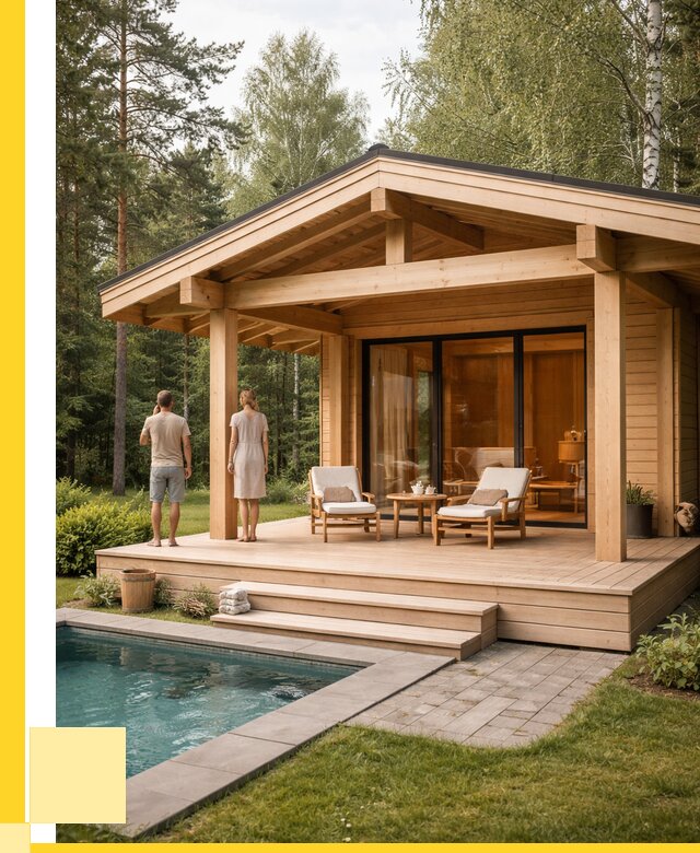 Бани с террасой под ключ в Энгельсе от 639540 р. | ЭриданЭнг