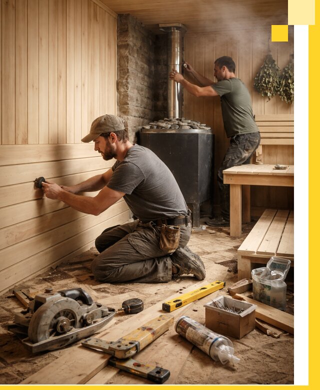 Полное строительство и оснащение парных под ключ в Энгельсе