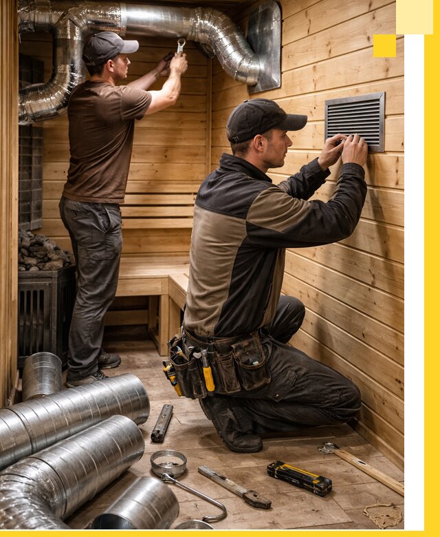 Проектирование и монтаж вентиляции бани в Энгельсе под ключ