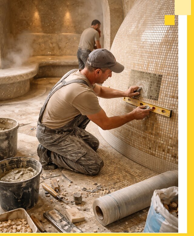 Хамам под ключ в Энгельсе: проектирование, строительство, отделка