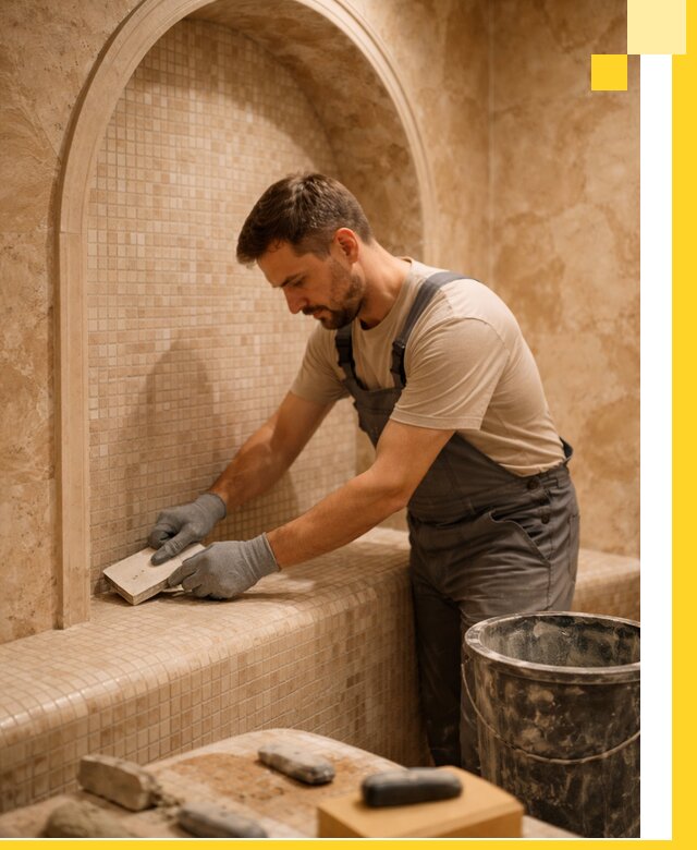 Профессиональная отделка хамамов с мозаикой под ключ в Энгельсе