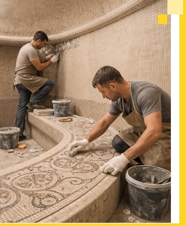 Плитка для хамама в Энгельсе, укладка, подбор и поставка